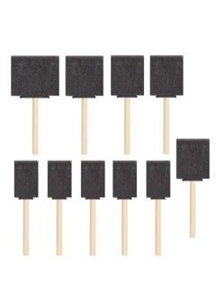 Oasisgalore 10 Pcs Foam Paint Brush Set - 4 Sizes Sponge Brushes with Wooden Handles for Crafts.  - Image 1