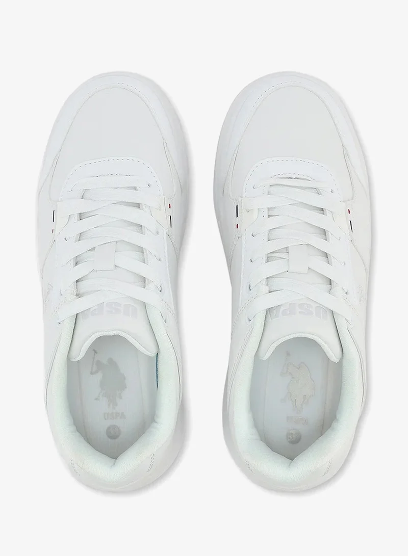 U.S. Polo Assn. white U.S. Polo Assn. Women’s PHILI GLB 5PR White Sneakers – Casual Lace-Up Fashion Shoes | Lightweight Cushioned Everyday Comfort Trainers for Women | Best Price UAE