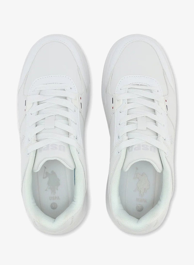 U.S. Polo Assn. Women’s PHILI GLB 5PR White Sneakers – Casual Lace-Up Fashion Shoes | Lightweight Cushioned Everyday Comfort Trainers - Image 4