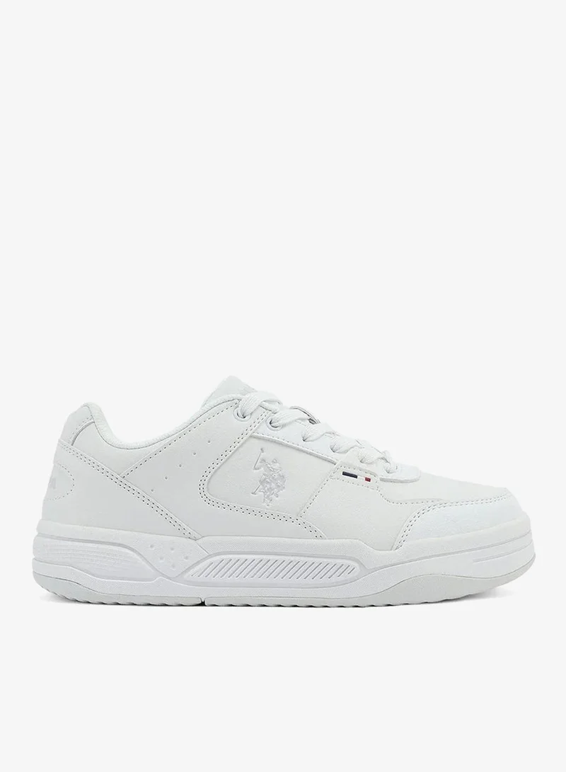U.S. Polo Assn. U.S. Polo Assn. Women’s PHILI GLB 5PR White Sneakers – Casual Lace-Up Fashion Shoes | Lightweight Cushioned Everyday Comfort Trainers