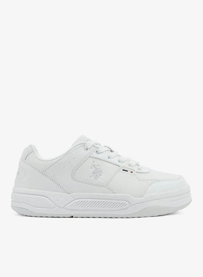 U.S. Polo Assn. U.S. Polo Assn. Women’s PHILI GLB 5PR White Sneakers – Casual Lace-Up Fashion Shoes | Lightweight Cushioned Everyday Comfort Trainers