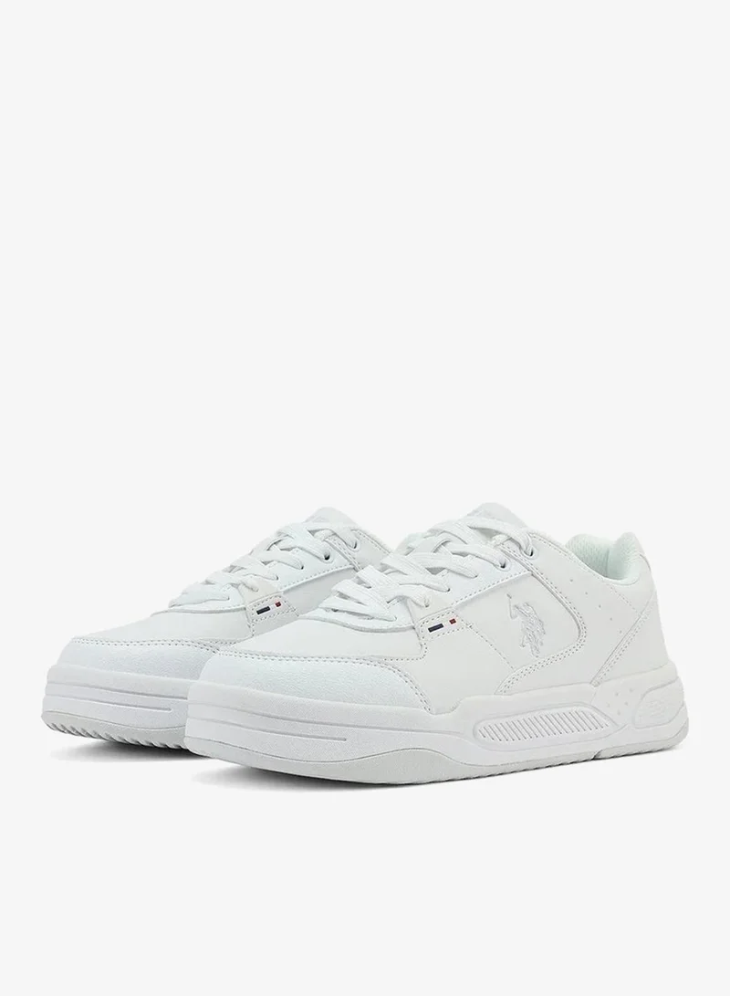 U.S. Polo Assn. white U.S. Polo Assn. Women’s PHILI GLB 5PR White Sneakers – Casual Lace-Up Fashion Shoes | Lightweight Cushioned Everyday Comfort Trainers for Women | Best Price UAE