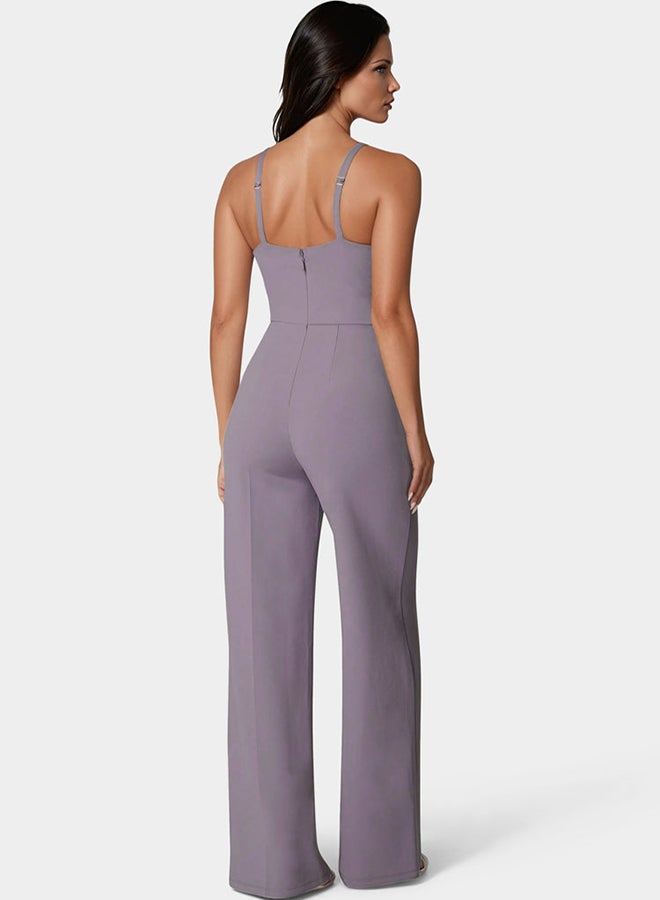 bebe Halter Palazzo Leg Jumpsuit - Image 4