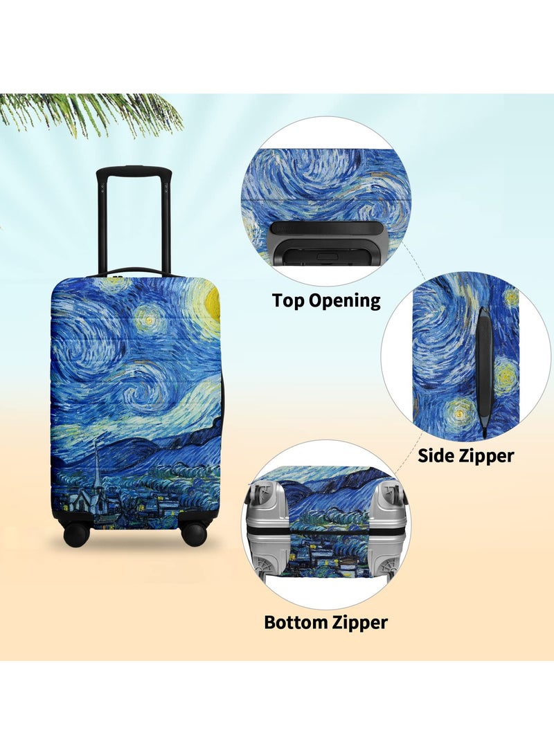 XiuWoo Luggage Cover Protector Starry Night Anti-Scratch Suitcase Cover for Travel Protects Against Dirt and Wear  - Image 3