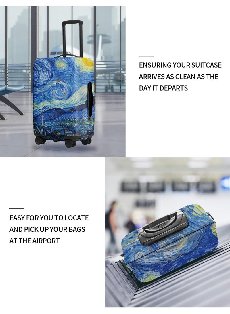XiuWoo Luggage Cover Protector Starry Night Anti-Scratch Suitcase Cover for Travel Protects Against Dirt and Wear  - Image 4