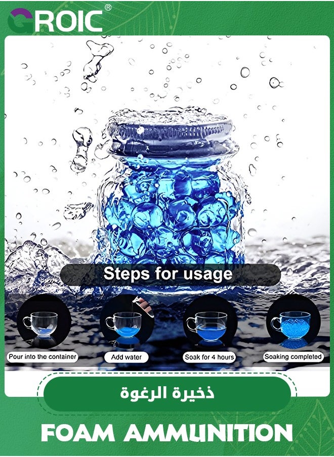 GROIC - Water Bullets Beads Refill Ammo (7-8mm 2 pack-20,000 Per Pack)–Water Balls Beads for Water Blaster Gun Toys, Non-Toxic Water-Based Balls Bullet(40000 Beads),Kids Tactile Sensory Toys - Image 1
