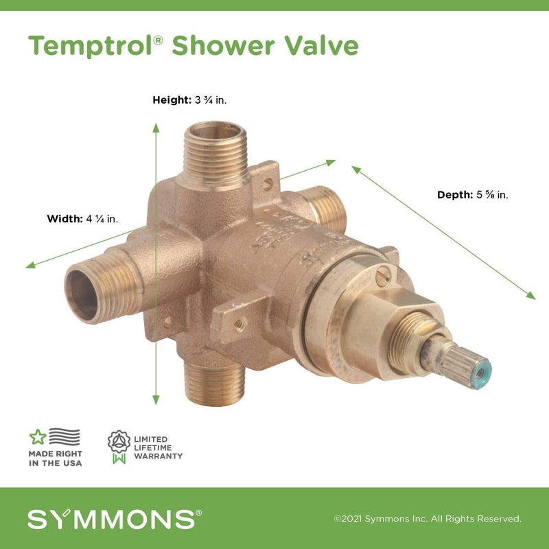 Symmons 262Body Temptrol Brass Pressure-Balancing Tub And Shower Valve - Image 2