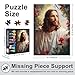 Rebotipy Jigsaw Puzzles 1000 Pieces for Adults Jesus Christ Holy Cross Jigsaw Puzzles Flowers Puzzles for Adult 1000 Pieces Jesus Christ Puzzles Impossible Puzzle for Adults 20X27 INCH - Image 4