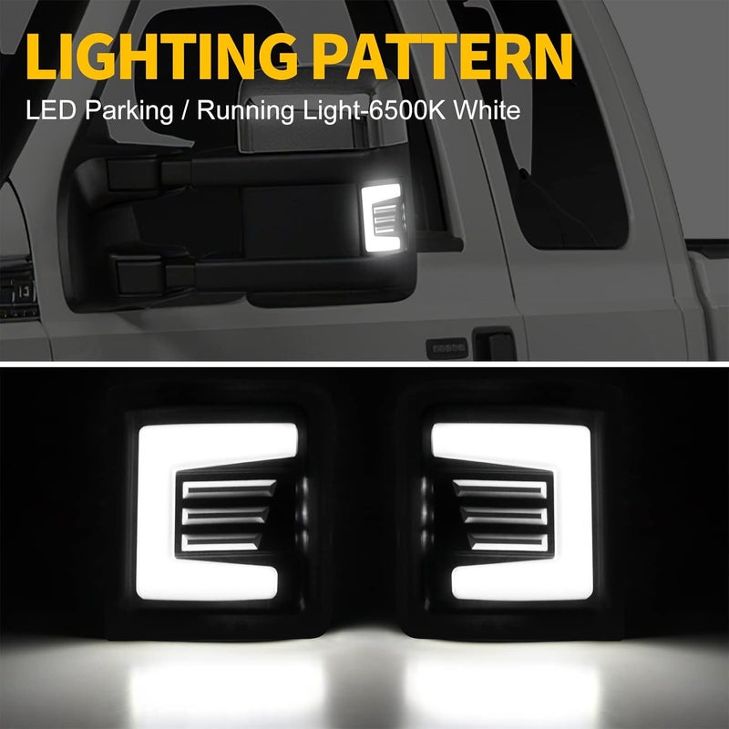Jinfili Side Mirror Turn Signal Light LED Switchback for Ford F250 F350 F450 F550 (2008-2016) - Image 3
