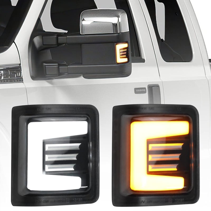 Jinfili Side Mirror Turn Signal Light LED Switchback for Ford F250 F350 F450 F550 (2008-2016) - Image 1