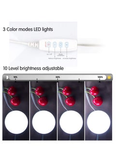 Generic LED Vanity Mirror Lights Hollywood Style Makeup Mirror Bulbs 10 LED Bulbs Kit with Touch Dimmer Lighting Fixture Strip and Power Supply Adapter for Makeup Dressing Table  - Image 4