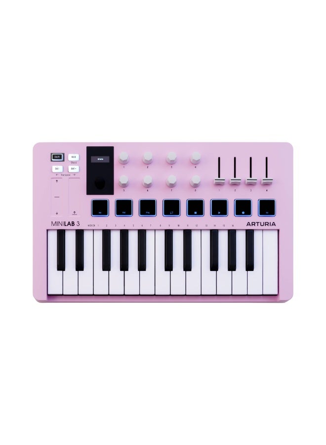Arturia MiniLab MK3 25-key Midi Keyboard Controller â€“ Rose Quartz - Image 4