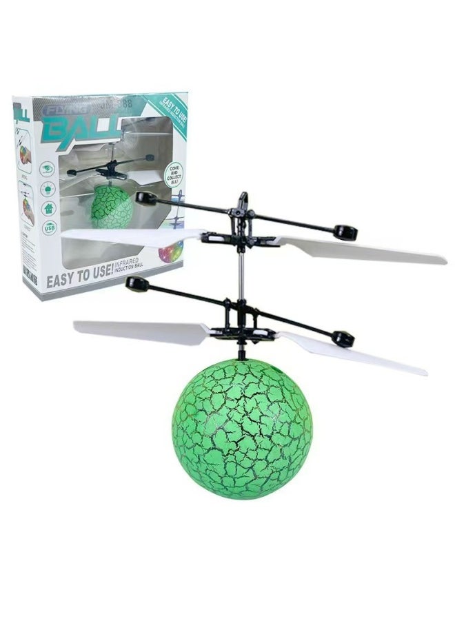 Children's Toys Remote Control Aircraft Suspension Flying Ball Two-way Induction Gesture Remote Control Helicopter Manufacturers Direct Supply-Color:Induction Flight [green Flying Ball]  - Image 1