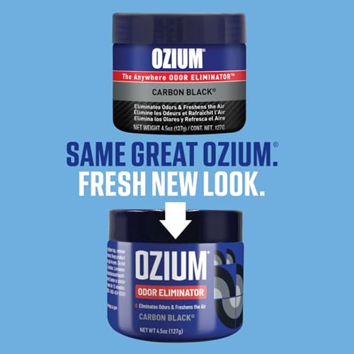 Ozium 4.5 Ounce 4 Pack Odor Eliminating Gel for Homes, Cars, Offices and More, Carbon Black - Image 2