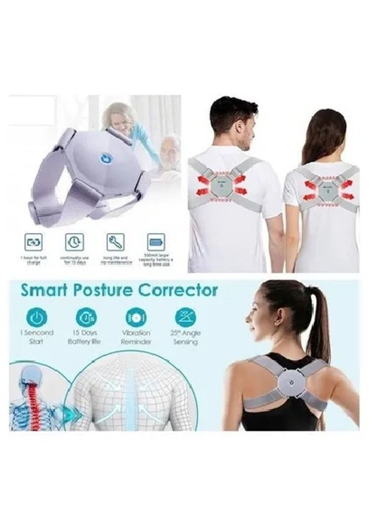 Generic Smart Posture Corrector Belt with Intelligent Sensor Vibration Reminder Back Braces for Men Women 