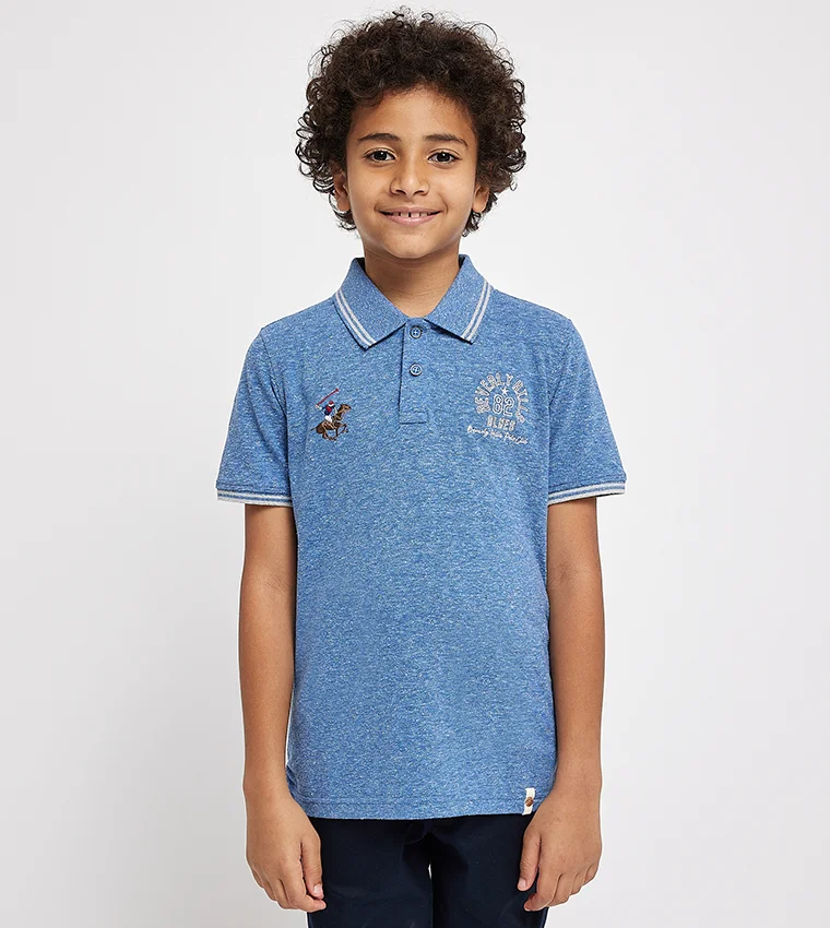 بيفرلي هيلز بولو كلوب تي شيرت بولو بأكمام قصيرة مطرز