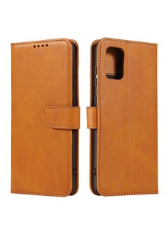 Generic Case Cover For Samsung Galaxy A82 5G / Quantum 2 Calf Texture Buckle Horizontal Flip Leather Case with Holder & Card Slots & Wallet Khaki 