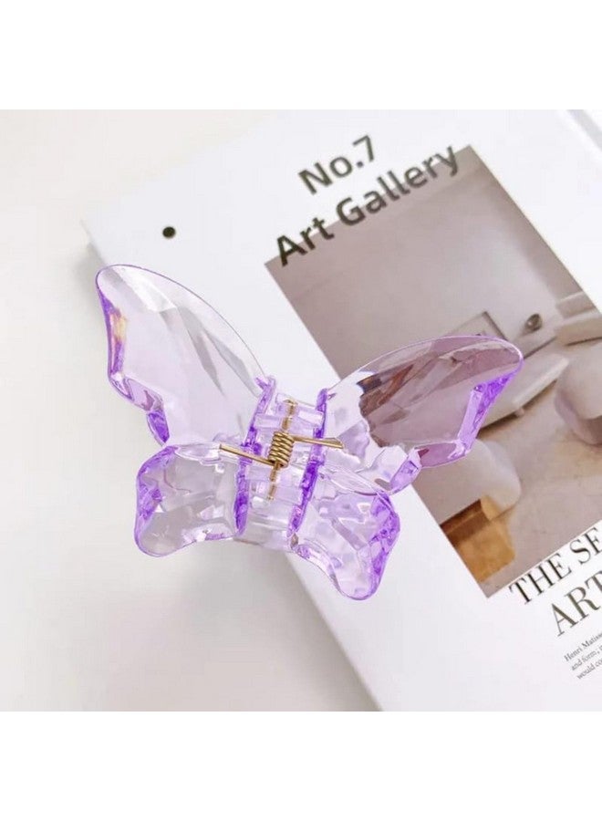 DN Creation Set of 5 Crystel Color Butterfly Non-Slip Fashion Hair Clips, Strong Hold Thin & Thick Hair Styling Accessories Hair Clucther - Assorted Color - Image 4