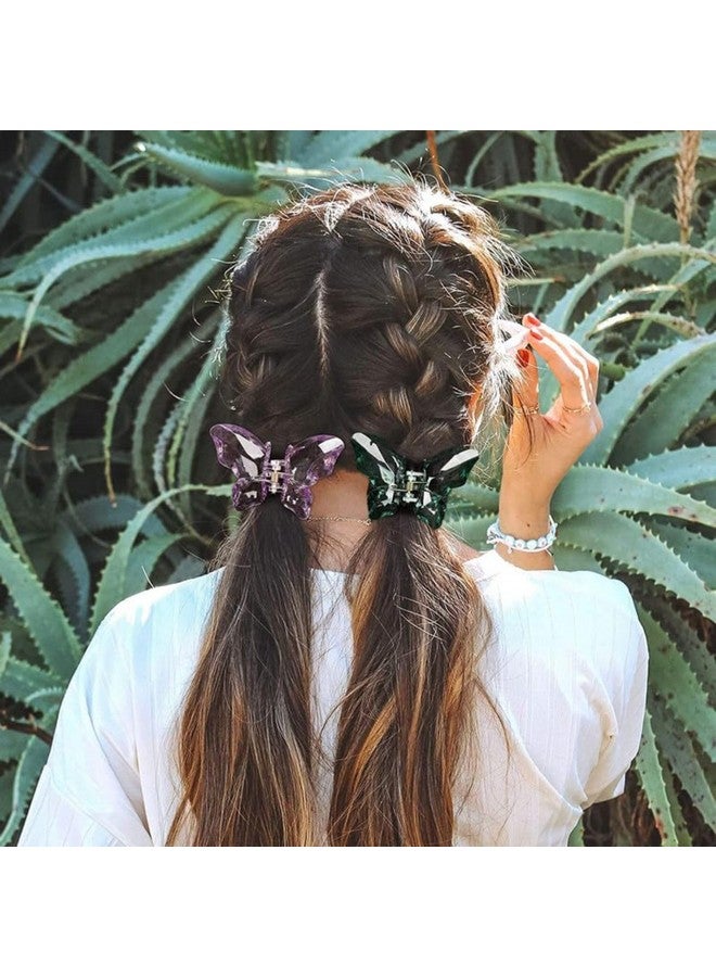 DN Creation Set of 5 Crystel Color Butterfly Non-Slip Fashion Hair Clips, Strong Hold Thin & Thick Hair Styling Accessories Hair Clucther - Assorted Color - Image 5