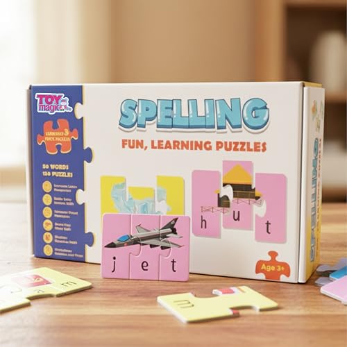 ToyMagic Educational Word Puzzle Game for Kids | Spelling Fun with 50 Words & 150 Puzzle Sets | Language Development & Reading Toy | Educational Learning Toy for Ages 4+ - Image 1