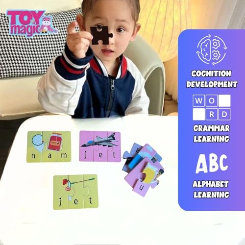 ToyMagic Educational Word Puzzle Game for Kids | Spelling Fun with 50 Words & 150 Puzzle Sets | Language Development & Reading Toy | Educational Learning Toy for Ages 4+ - Image 2