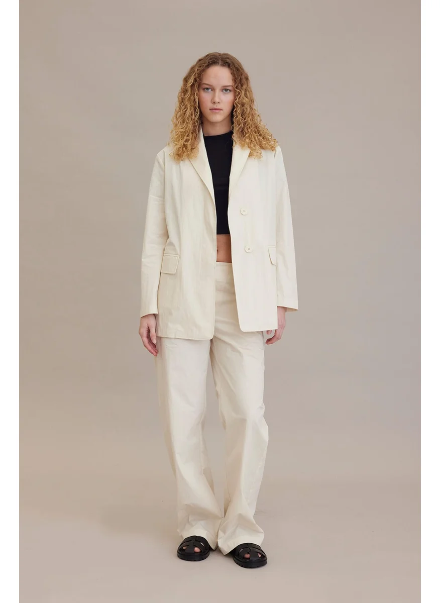 Manuka Casual Blazer Jacket Vanilla