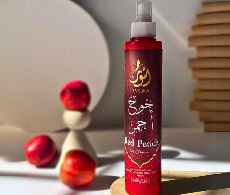 معطر منزلي خوخ احمر من امورا - 330 مل