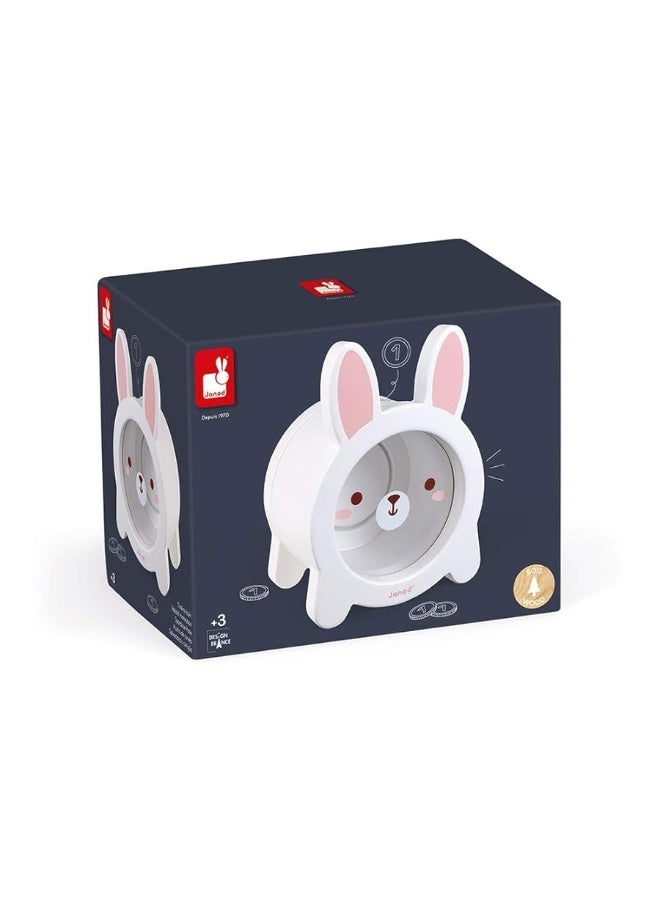 Janod White Bunny Rabbit Money Saving Piggy Bank  3 Years   J04654 - Image 2