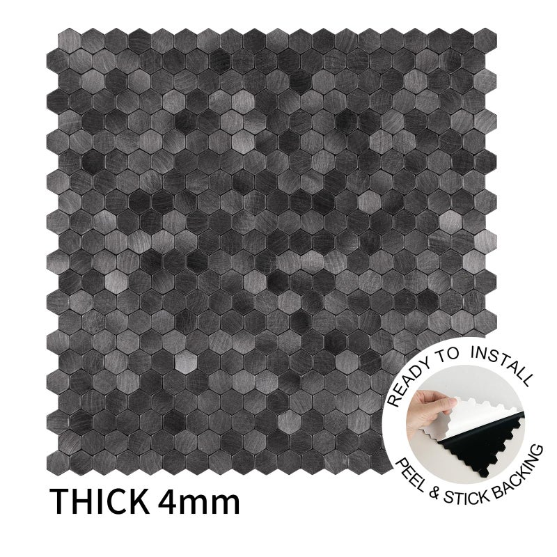 SELECT LIGHTING Select Metal Hexagon Peel and Stick Tiles w/10 Edges - Image 3