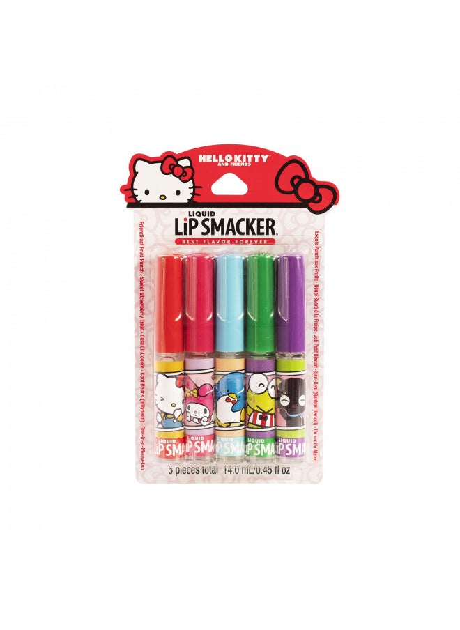 Lip Smacker - Lip Smacker Sanrio Hello Kitty and Friends Flavored Liquid Lip Gloss | Dry Lips | For Kids, Men, Women | Stocking Stuffer | Christmas Gift | Set of 5 - Image 1