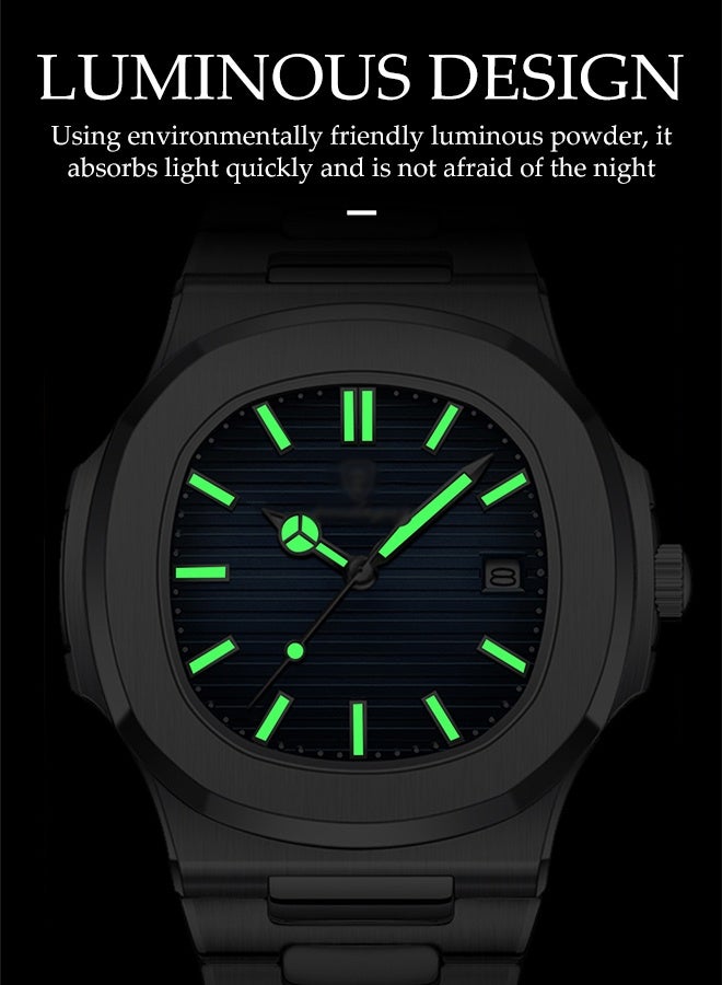 DUNISO Men Quartz Movement Watch, Waterproof Luminous Men's Watch,Synthetic Sapphire, Stainless Steel Strap Business - Image 5