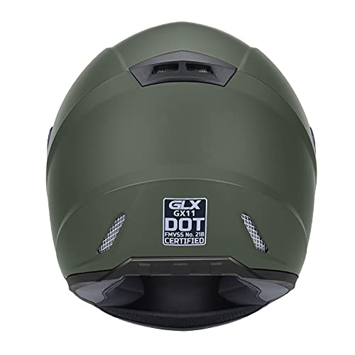 GLX GX11 Compact Motorcycle Helmet - Camo, Large - Full Face w/ Tinted Visor, DOT Approved - Image 5