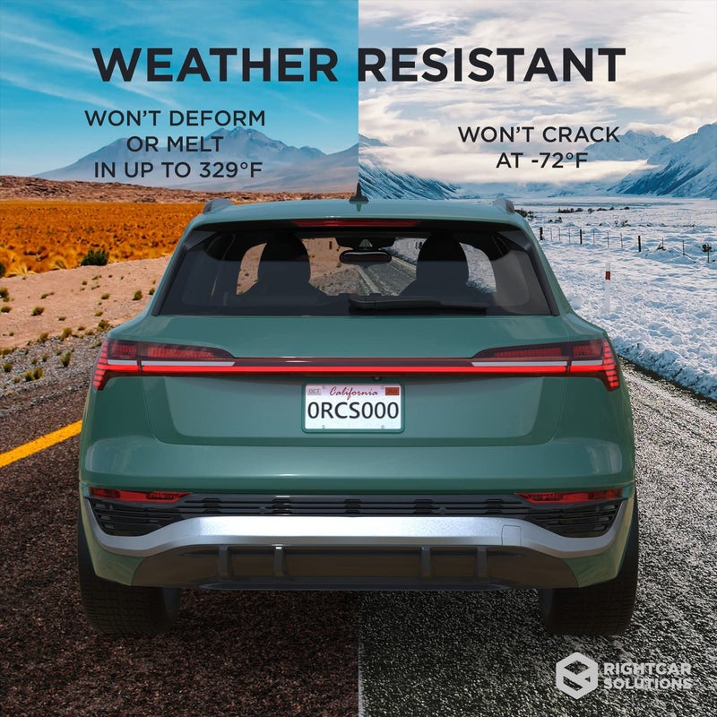 Rightcar Solutions Silicone License Plate Frame Rust Proof, Rattle Proof, Weather Proof Universal License Plate Holder for Front Or Rear, Street Legal, No Obstruction - Green - Image 5
