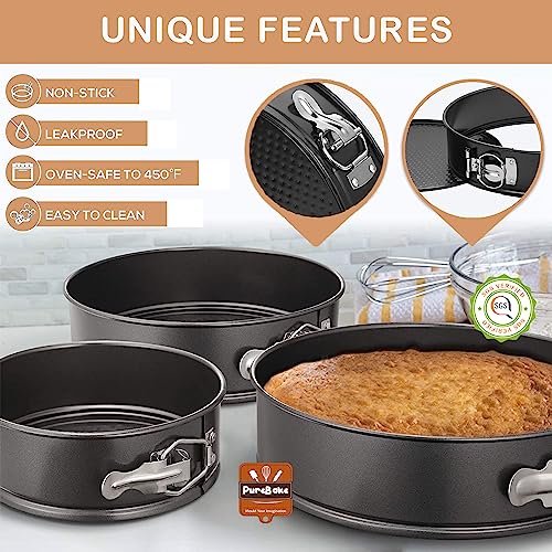 PureBake Premium SGS Certified Bread Loaf Pan Mould, Rectangular Cake Mould For Baking, Non-Sticky With Teflon Coating (6 Cavity Cup, Square Cake Tin),Black - Image 2