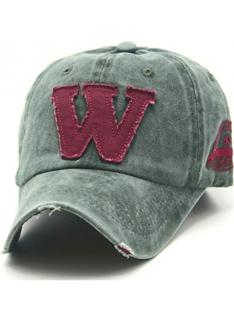 Accessory City Stylish Denim Sports Hat with W Emblem 