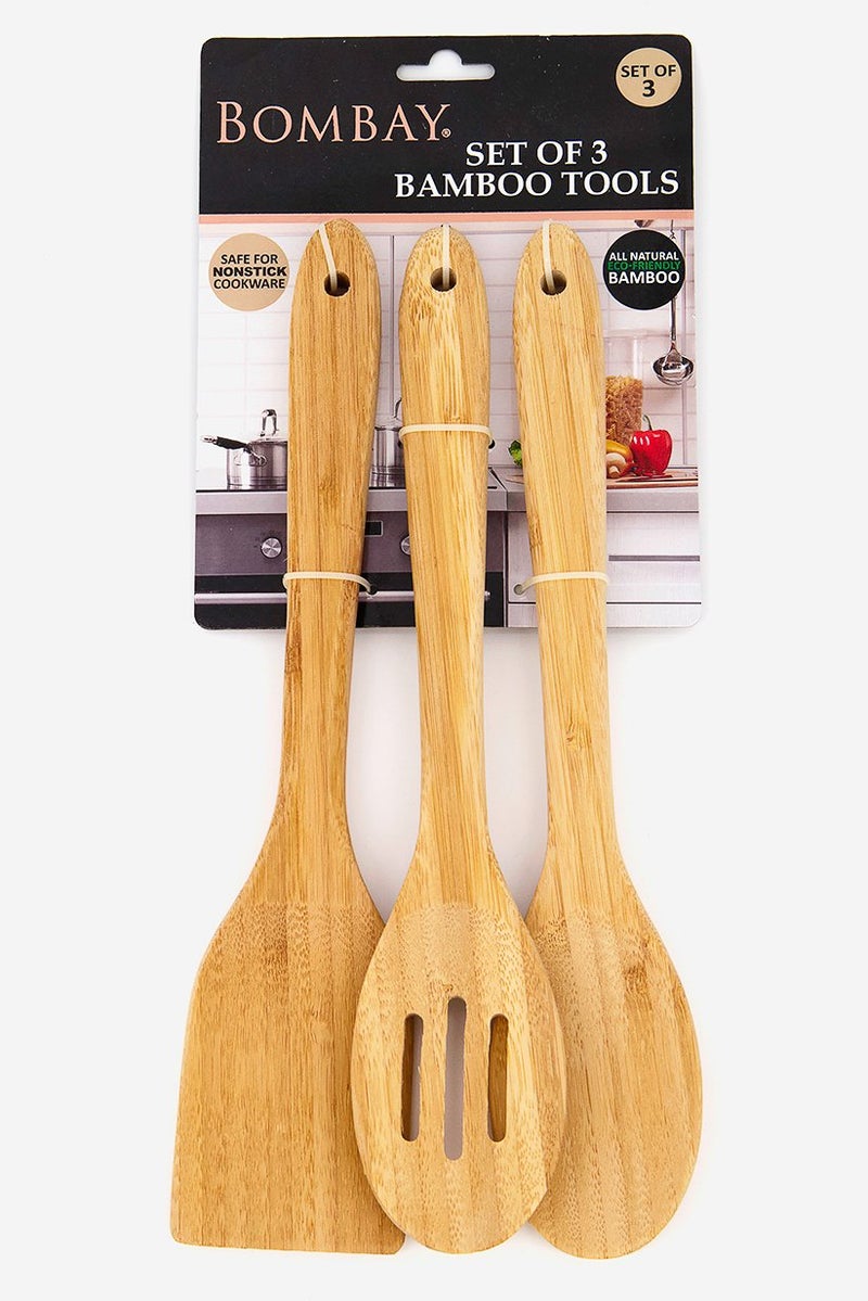 Bombay Set Of 3 Bamboo Tools, Natural - Image 3