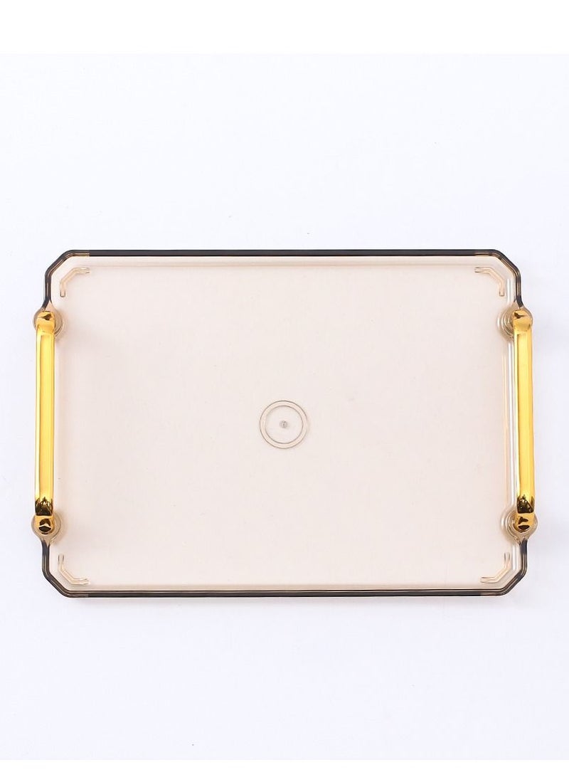 شاربدو صينية بلاستيكية للخدمة، صينية منزلية مستطيلة بأذرع، صينية عرض متعددة الأغراض لسطح المطبخ وطاولة الطعام والسطح المكتبي - Image 5