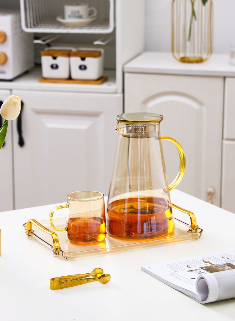 شاربدو صينية بلاستيكية للخدمة، صينية منزلية مستطيلة بأذرع، صينية عرض متعددة الأغراض لسطح المطبخ وطاولة الطعام والسطح المكتبي - Image 2