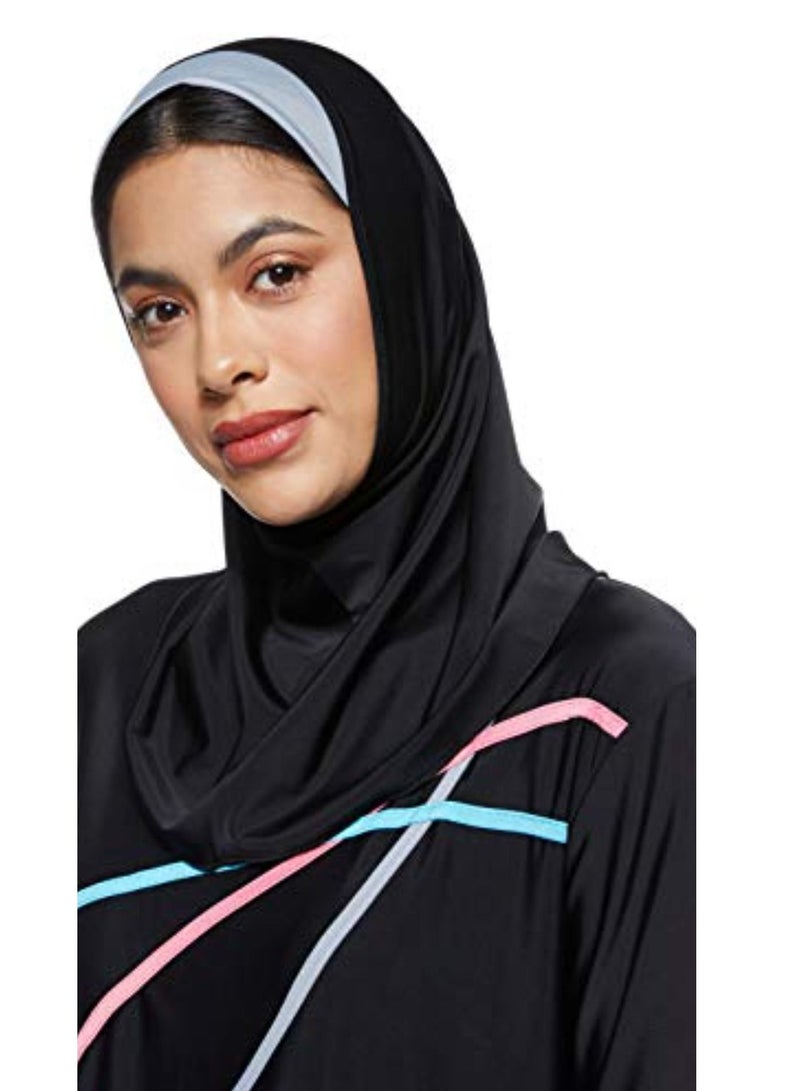 شادو طقم سباحة إسلامي متواضع 3 قطع - أسود  - Image 3