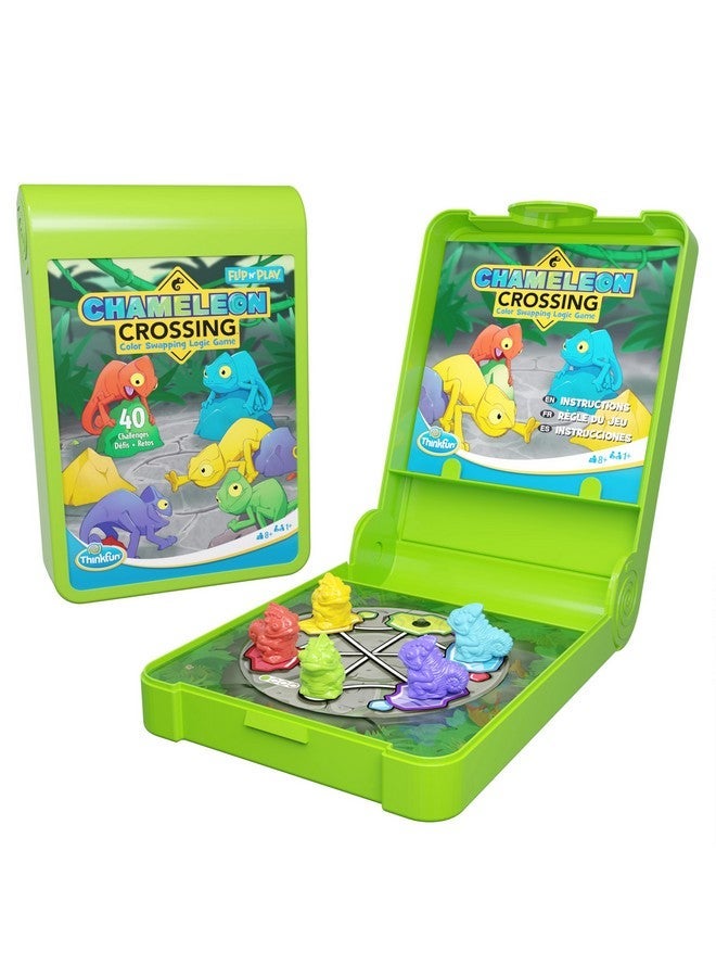 ثينك فان ThinkFun Flip N 'Play: لعبة Chameleon Crossing Travel Logic للرحلات البرية وركوب الطائرات والإجازات - Image 1