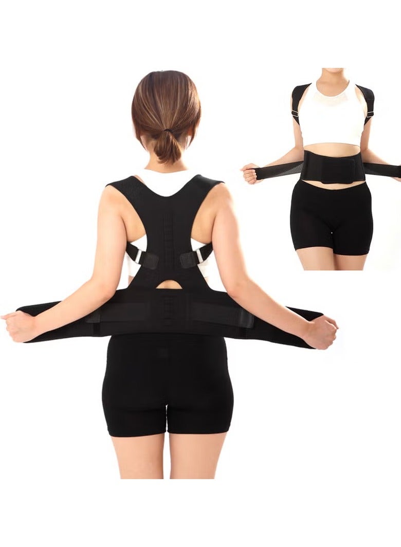 Brace Shoulder Spine Back Support Magnetic Therapy Posture Corrector Belt - Image 1