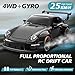 ACAMMZAR RC Drift Car Pro Upgraded with Gyro 124 Full Proportional Remote Control Car 25KMH 4WD High Speed RC Cars with Lights Extra Racing Tires Vehicle for Adults Kids Boys Girls Black - Image 4
