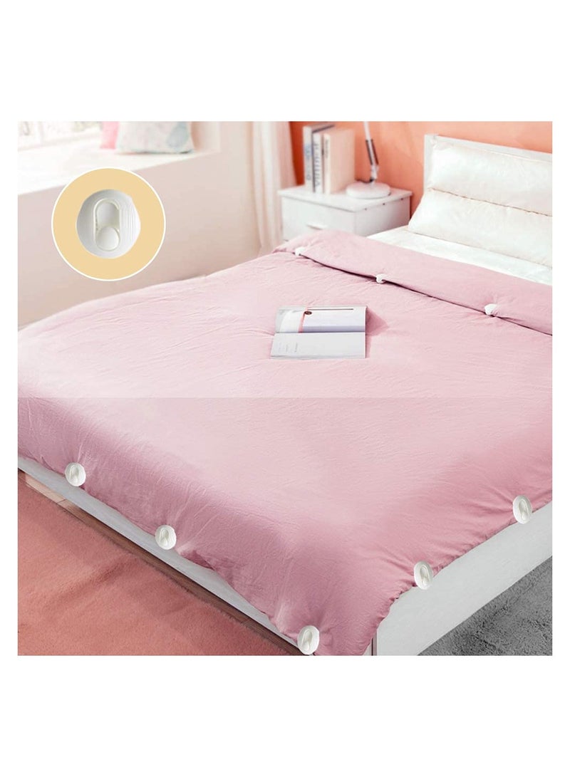 Quilt Cover Clip, Comforter Duvet Fasteners, High Elasticity Non-Slip Needle-free Comforter Fixing Holder (White - 12 Pcs) - Image 2