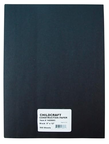Childcraft Construction Paper, 9 x 12 Inches, Black, 500 Sheets - Image 3