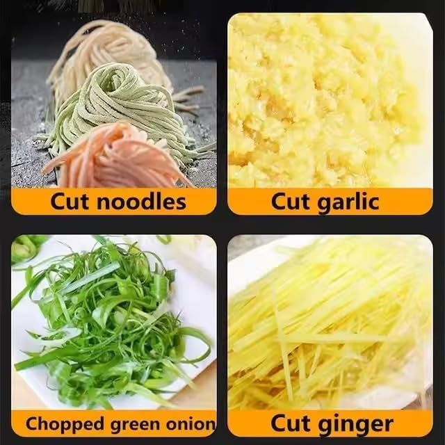 PUTHAK Stainless Steel Noodle Cutter Roller, Manual Noodle Makers Pasta Spaghetti Makers Portable Pasta Roller Pasta Cutter Wheel, Noodle Lattice Roller Dough Cutter for Home Kitchen Cooking Tools - Image 2