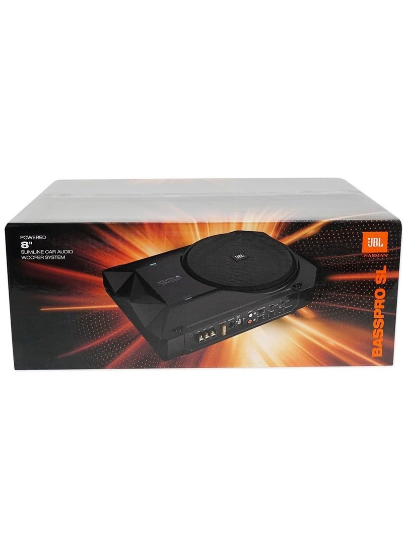 JBL - BassPro SL2 Active Underseat Car Subwoofer with built in amplifier - Under Seat 8'' Subwoofer Car with 125 Watt Power Amplifier - Image 1