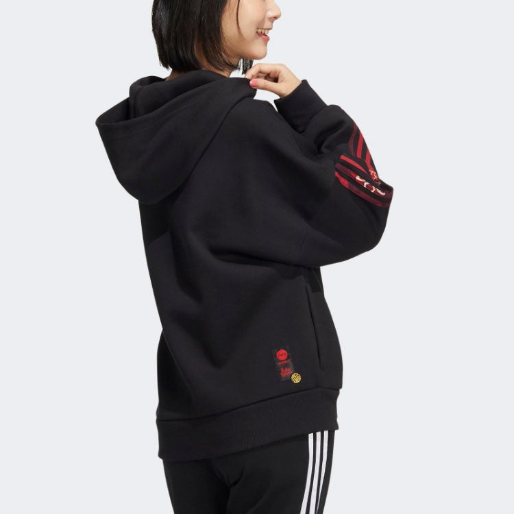 Adidas (WMNS) adidas Neo CNY Hoodies 'Black' - Image 2