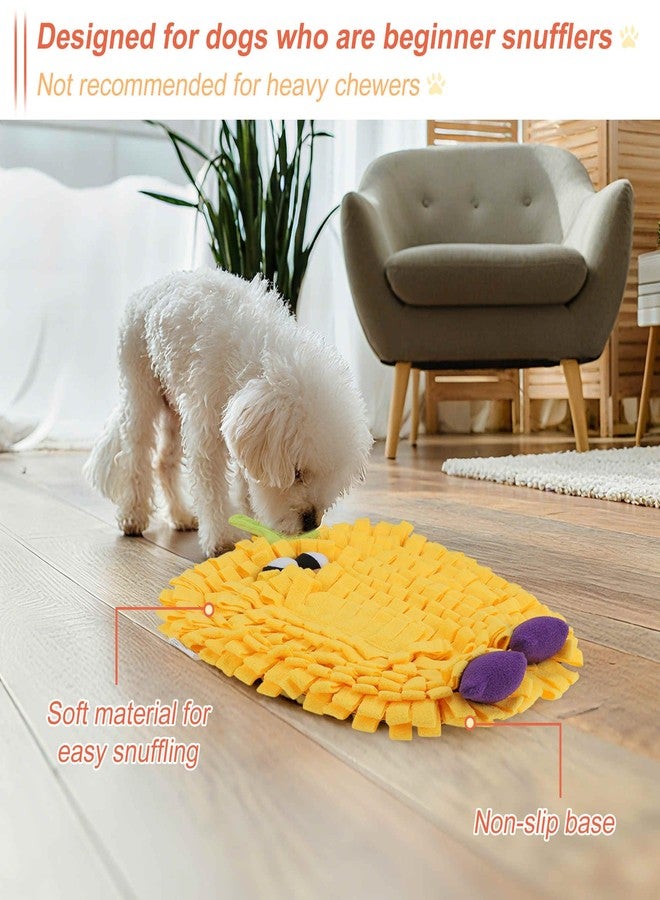 GLIDESMOOTH Snuffle Mat for Dogs, Plush Enrichment Feeding Mat for Mental Stimulation, Puppy Chew Mat to Keep Them Busy, for All Breeds Sizes, Yellow, 1 Pc - Image 3