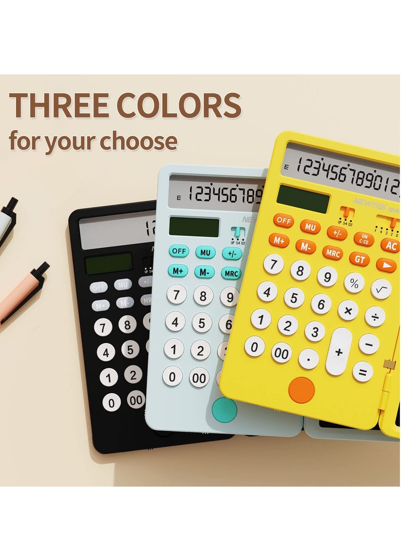 Kidle - Upgraded Rechargeable Basic Calculator with 6.5 Inch Notepad Standard Calculator Pocket 12 Digits Function 2 in 1 Portable for School Office - Image 1