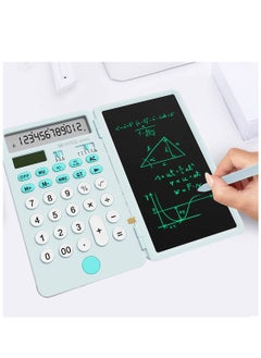 Upgraded Rechargeable Basic Calculator with 6.5 Inch Notepad Standard Calculator Pocket 12 Digits Function 2 in 1 Portable for School Office